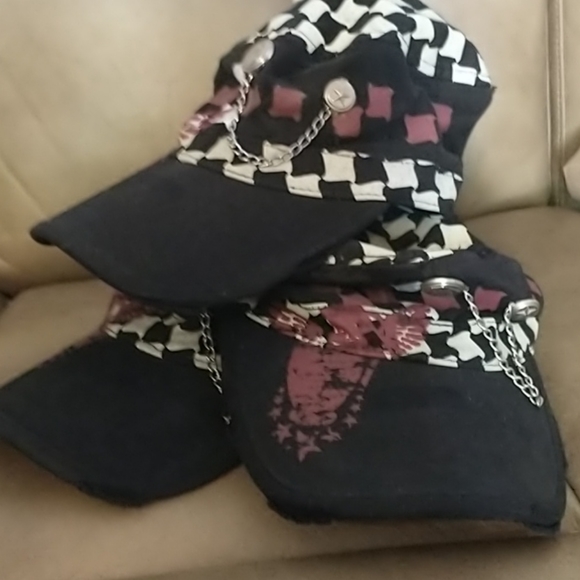 NWOT Punk Checkered hat cap - Picture 4 of 6